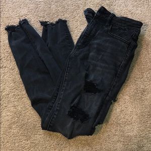 Distressed Black American Eagle Jeans